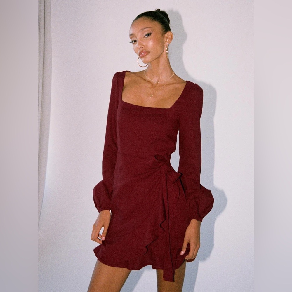 Princess Polly Burgundy Villa Dress